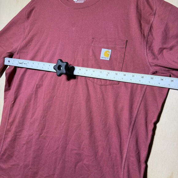 Carhartt Force Men’s XL Relaxed Fit T-Shirt Mauve Pink Pocket Tee Performance - Picture 7 of 11